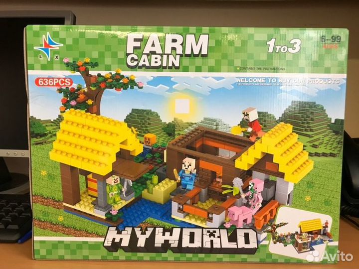 Конструктор герои из кубиков 636дет