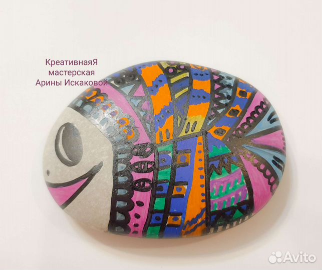 Сувенир рыба, морская галька, ручная работа