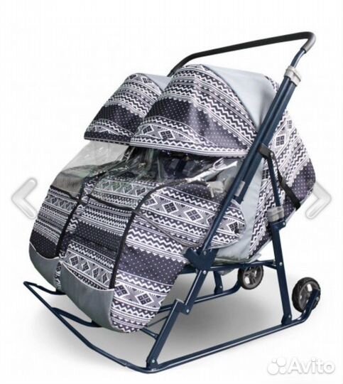 Санки-коляска Галактика Близняшки арт. скб1