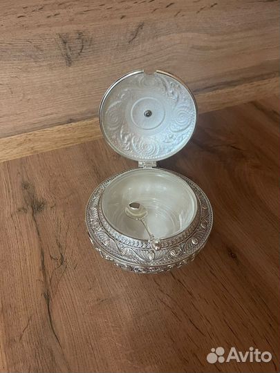 Турецкая сахарница с крышкой и ложкой