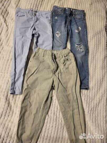 Джинсы 116 цена за 3 пары