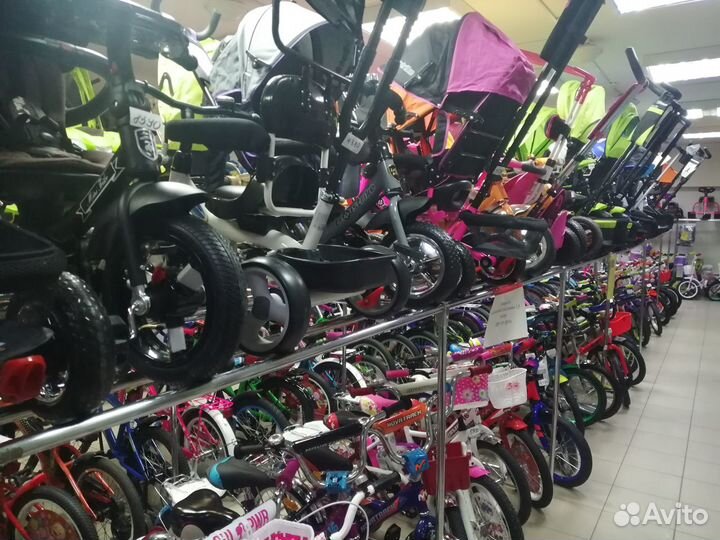 Трехколесный велосипед с ручкой крышей 50 видов