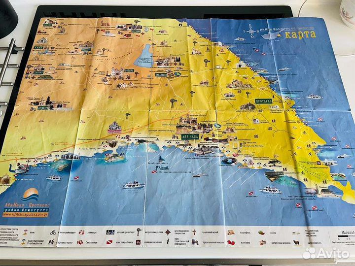 Карта Кипра Айя-Напа, Фамагуста