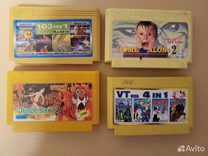 Dendy, famicom - картриджи, кассеты