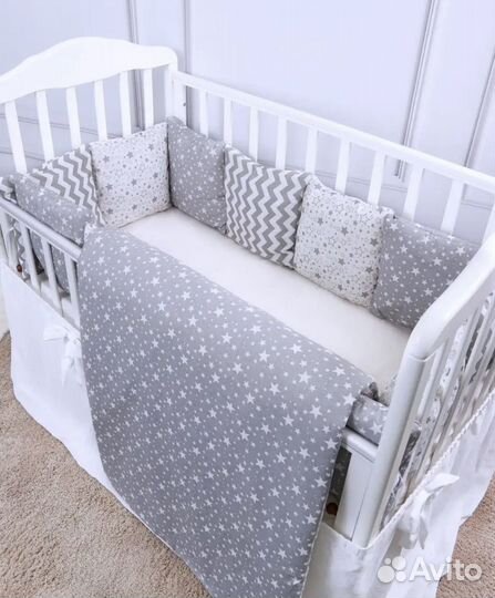 Новый комплект бортиков + одеяло