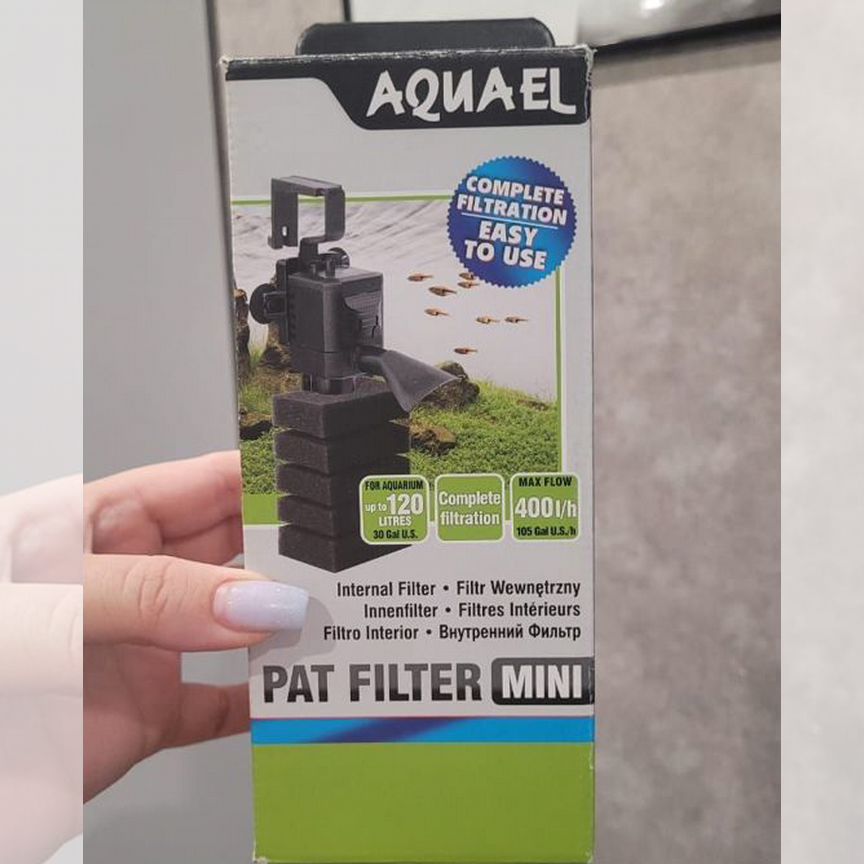 Фильтр для аквариума новый aquael pat filter mini