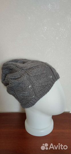Шапка женская вязаная демисезонная