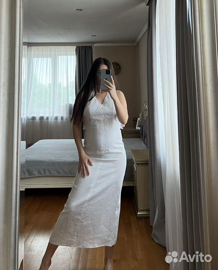 Платье Laura Ashley (M) лён