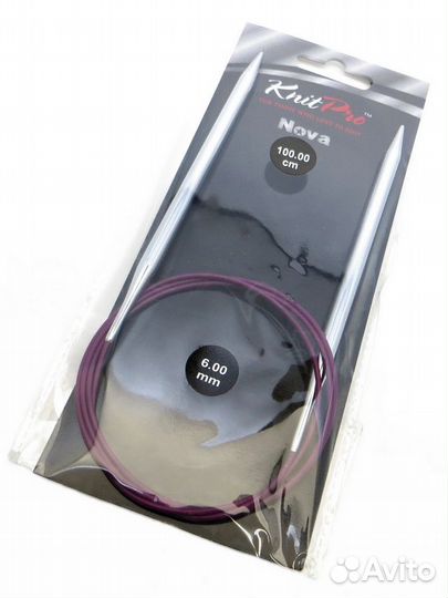 Спицы круговые латунные Nova KnitPro, 100 см, 6.0