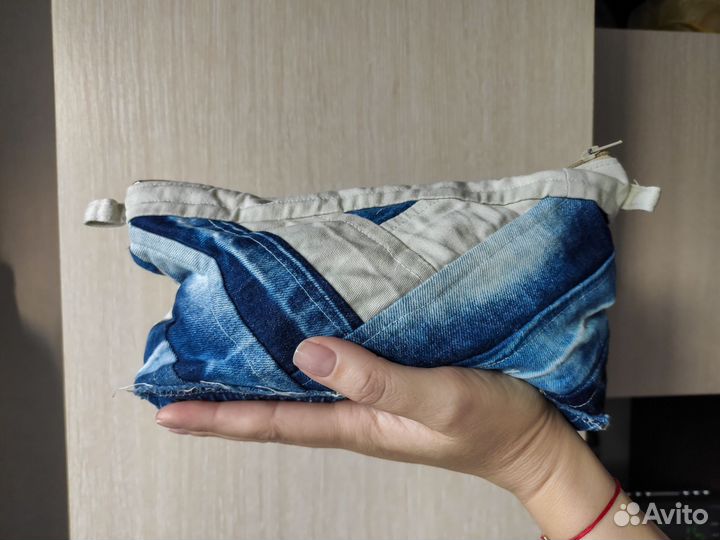 Косметичка текстильная джинс