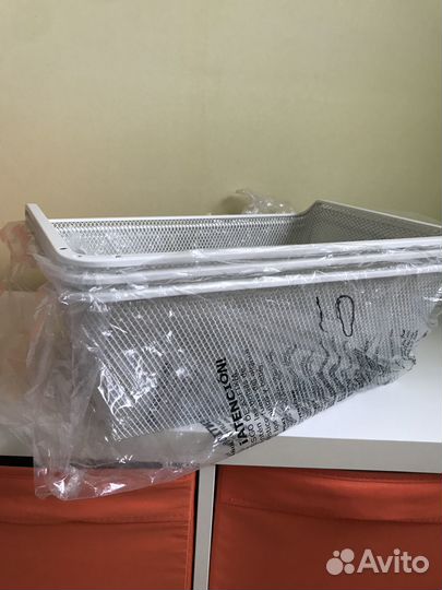 Корзина белая IKEA komplement 50x35