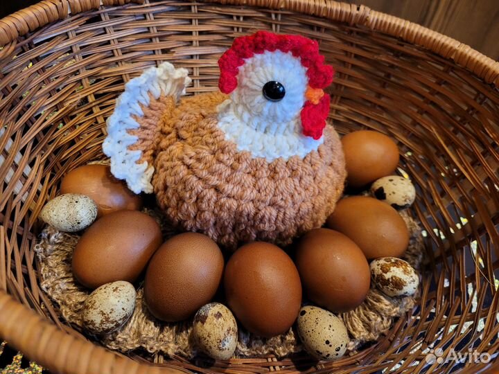 Вязанная игрушка курочка