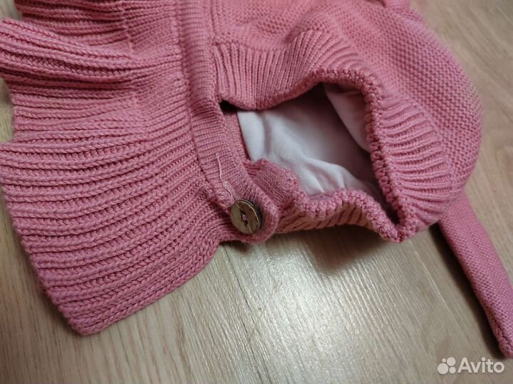 Шапка шлем для новорожденных 