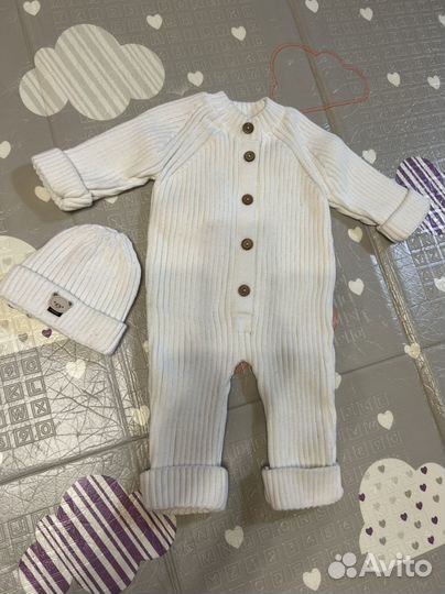 Вязанный комбинезон 68-74