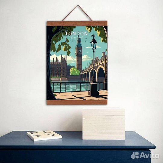 Постер London в магнитной рамке (50х70)