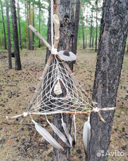 Ловец снов с ракушкой - ручная работа