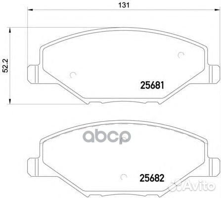 Колодки тормозные дисковые перед P85121 Brembo