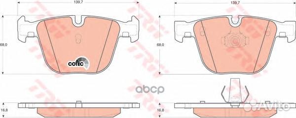 Колодки зад 656070 GDB1502 TRW