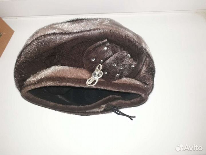 Женский норковый берет размер 64