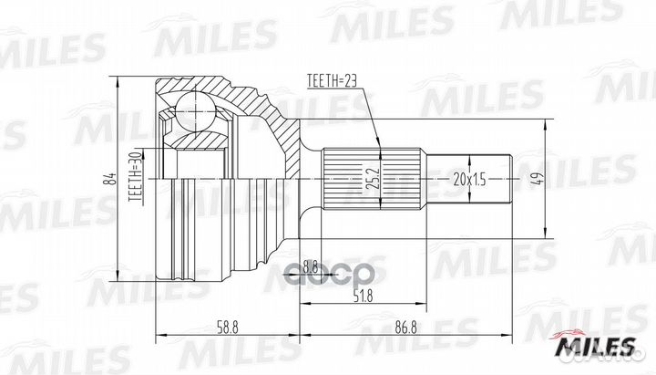 Шрус наружный renault megane 1.4-1.6 03- (SKF V