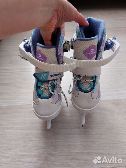 Коньки для девочки раздвижные, р 26-31
