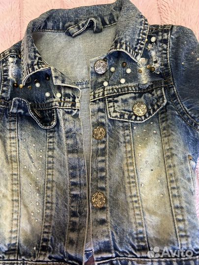 Джинсовая куртка для девочки