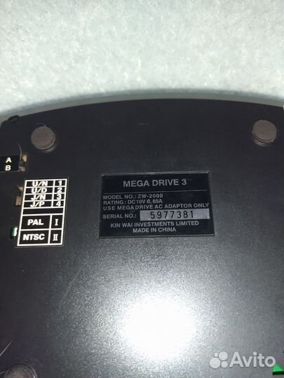 Приставка Sega mega drive 3 16 бит