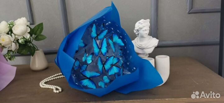 Ручная работа, букет из бабочек