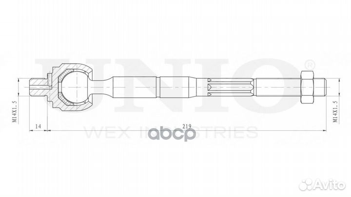 Тяга рулевая SSP-30070 unio