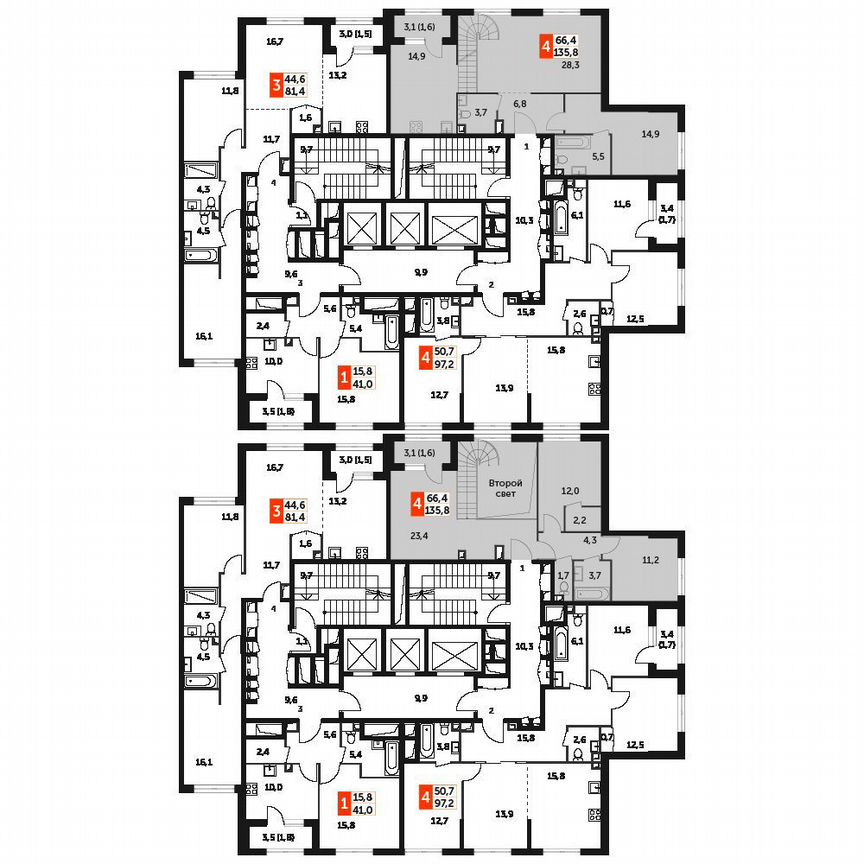 4-к. квартира, 135,8 м², 35/35 эт.