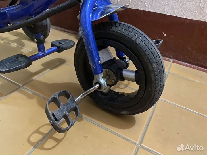 Детский велосипед с ручкой 3х колесный