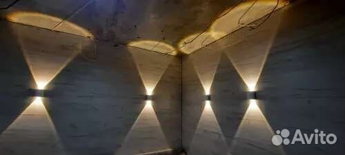 Настенный светильник бра черный IP 65