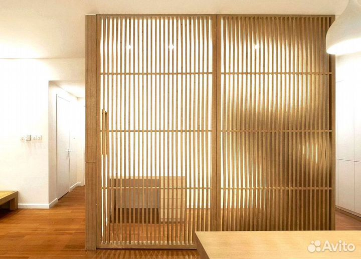 Межкомнатные перегородки из реек