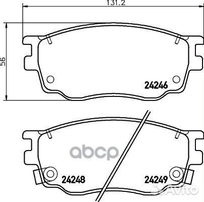 Колодки тормозные передние к-кт '8DB355029-641