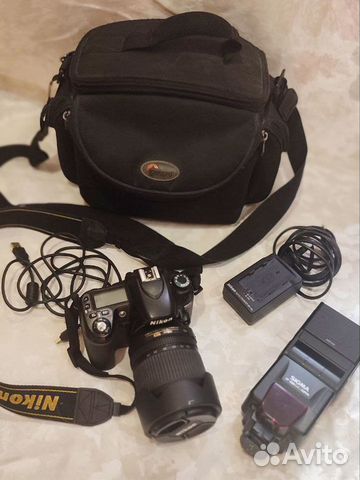 Фотоаппарат nikon d80, объектив, вспышка