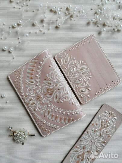 Обложка на паспорт и картхолдер натуральная кожа