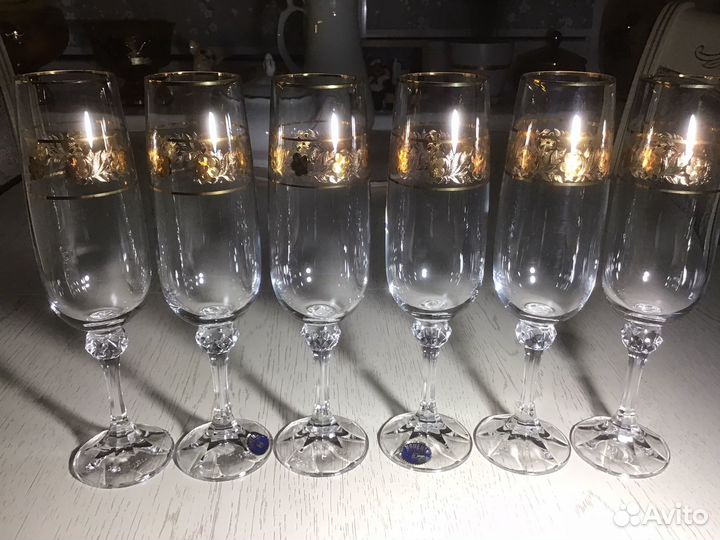Бокалы Фужеры Богемия Чехия