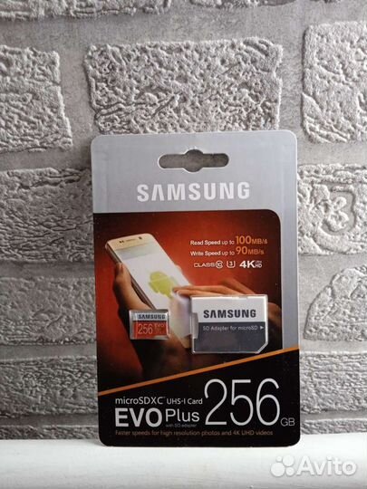 Карта памяти Samsung micro sd 256 GB