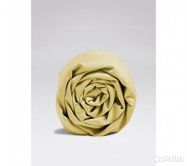 Простынь GoodNight Сатин 180х200х20 Горчичный на р