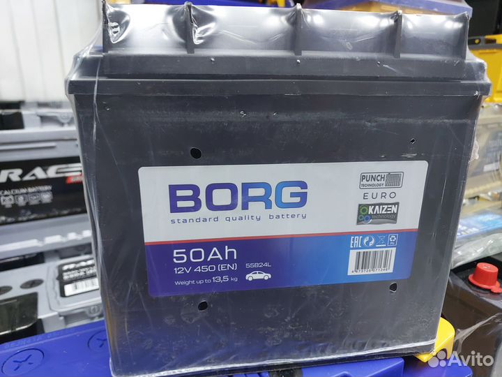 Аккумуляторо borg 55B24L 55ач обратная полярность