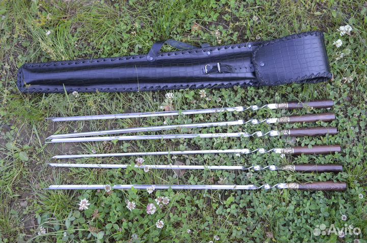 Набор шампуров «Отдых венге» 6шт в чехле