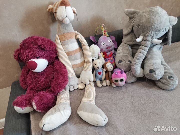 Мягкие игрушки пакетом в подарок две игрушки