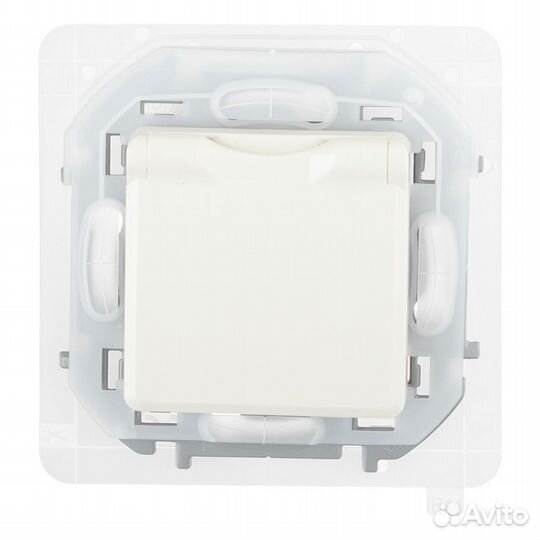 Розетка 673741 скрытая установка слоновая кость с