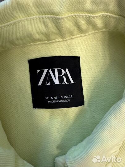 Джинсовая куртка zara женская