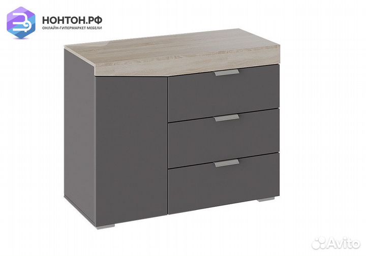 Комод тип 1 дуб сонома / графит серый