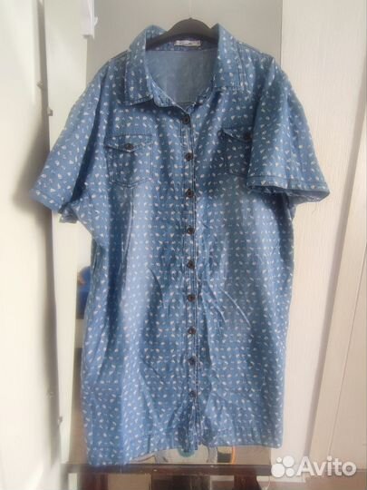 Рубашка платье 54-56 размер.Хлопок