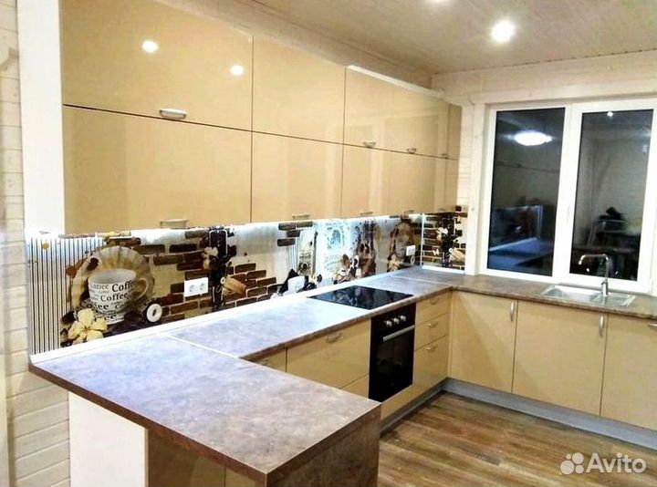 Кухонный гарнитур угловой в потолок на заказ