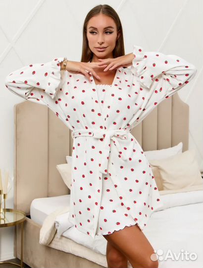 Ночная сорочка халат комплект для сна 42 44 46