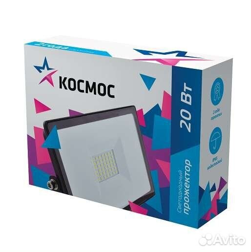 Прожектор светодиодный 20Вт 6500К IP65 1600лм с да