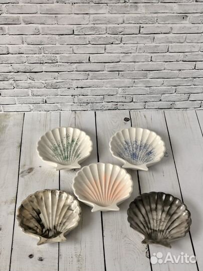 Поднос-ракушка из гипса